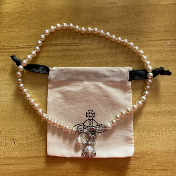 Vivienne Westwood Jewelry - Vivienne Westwood Pearl Necklace with Silver Orb Pendant